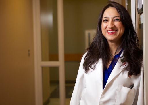Dr. Nasia Safdar in her laboratory